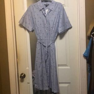 Brooks Brothers Blue and White Striped Dress 10